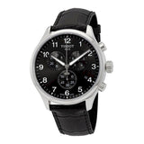 Tissot Chrono XL Classic Black Dial Black Leather Strap Watch For Men - T116.617.16.057.00