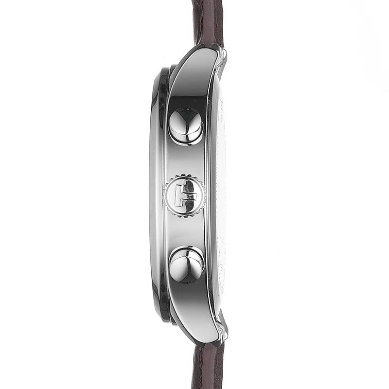 Tissot Chrono XL Classic Blue Dial Brown Leather Strap Watch For Men - T116.617.16.047.00