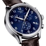 Tissot Chrono XL Classic Blue Dial Brown Leather Strap Watch For Men - T116.617.16.047.00