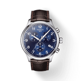 Tissot Chrono XL Classic Blue Dial Brown Leather Strap Watch For Men - T116.617.16.047.00