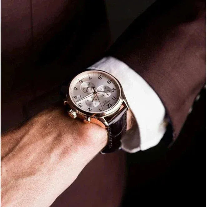 Tissot Chrono XL Classic Silver Dial Brown Leather Strap Watch For Men - T116.617.36.037.00