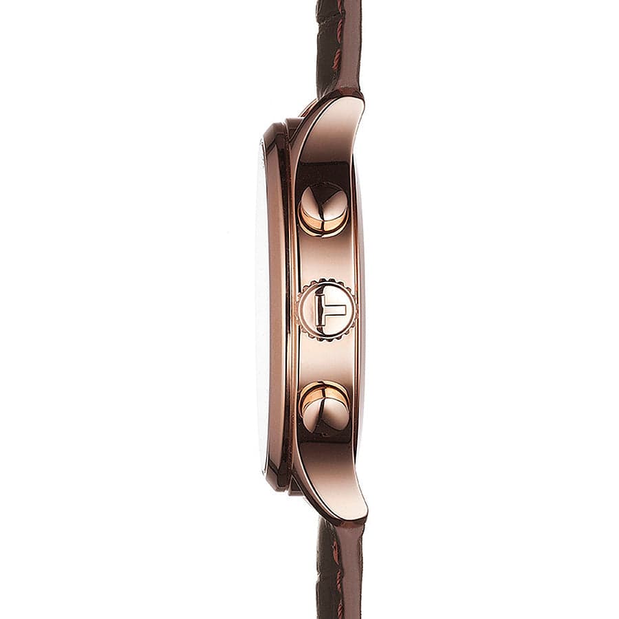 Tissot Chrono XL Classic Silver Dial Brown Leather Strap Watch For Men - T116.617.36.037.00