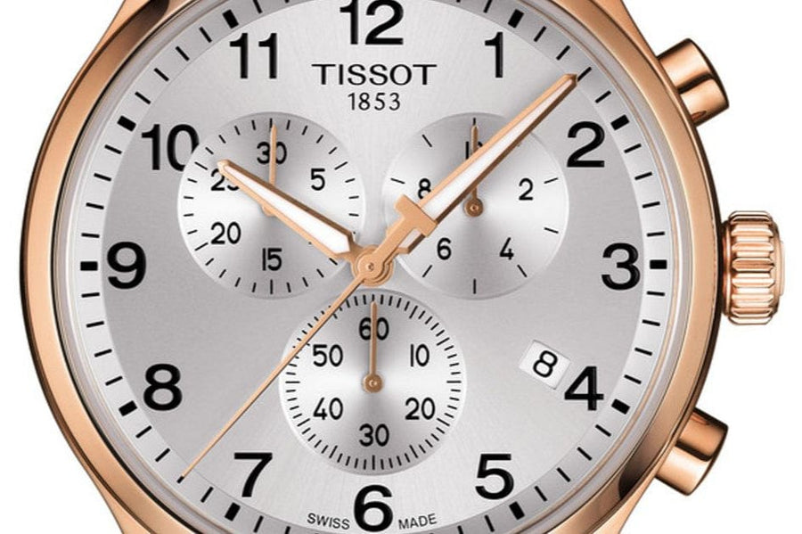 Tissot Chrono XL Classic Silver Dial Brown Leather Strap Watch For Men - T116.617.36.037.00