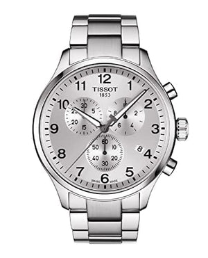Tissot Chrono XL Classic Silver Dial Silver Steel Strap Watch For Men - T116.617.11.037.00