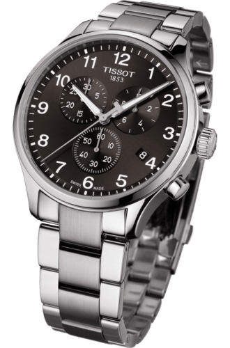 Tissot Chrono XL Quartz Asian Games Edition Black Dial Silver Steel Strap Watch For Men -  T116.617.11.057.02
