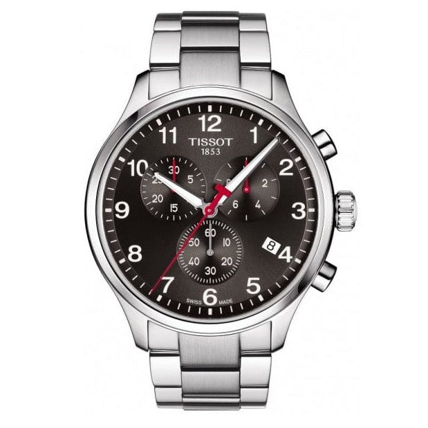 Tissot Chrono XL Quartz Asian Games Edition Black Dial Silver Steel Strap Watch For Men -  T116.617.11.057.02