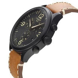 Tissot Chrono XL Quartz Black Dial Brown Leather Strap Watch For Men - T116.617.36.052.03