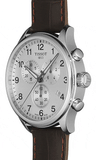 Tissot Chrono XL Silver Dial Brown Leather Strap Watch For Men - T116.617.16.037.00
