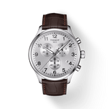 Tissot Chrono XL Silver Dial Brown Leather Strap Watch For Men - T116.617.16.037.00