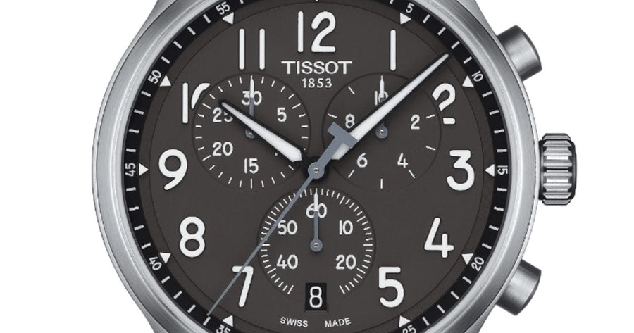 Tissot Chrono XL Vintage Quartz Black Dial Black Leather Strap Watch For Men - T116.617.16.062.00