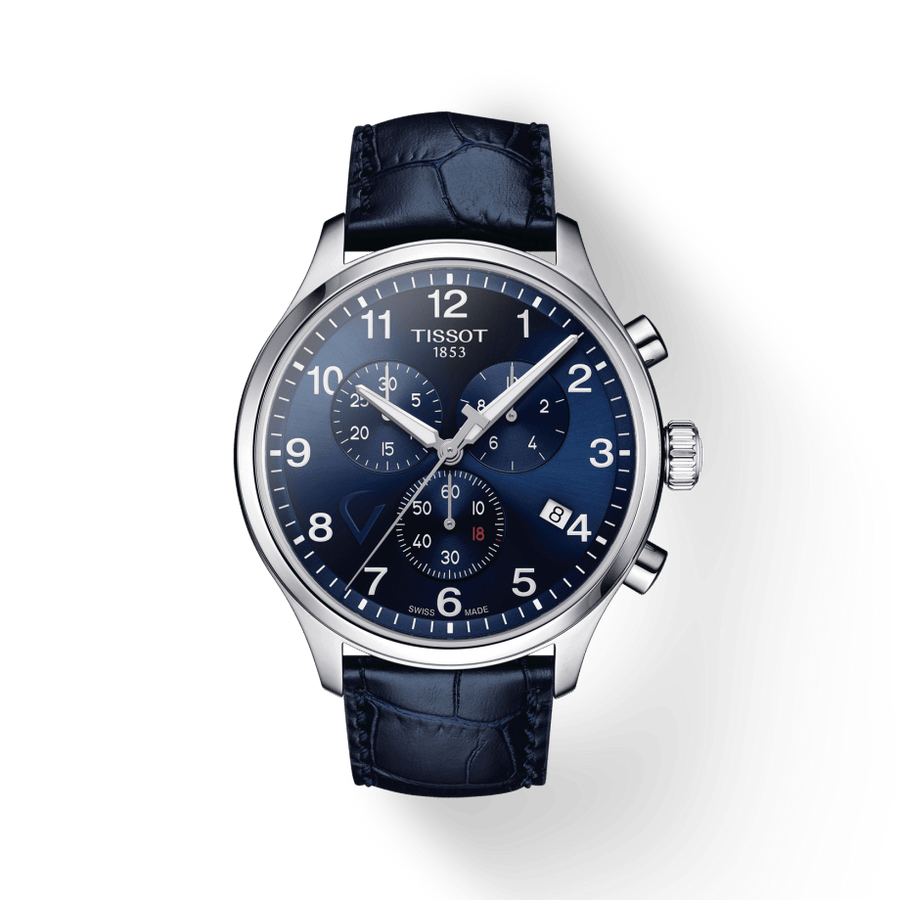 Tissot Chrono XL Viral Kohli Special Edition Blue Dial Blue Leather Strap Watch For Men - T116.617.16.047.01