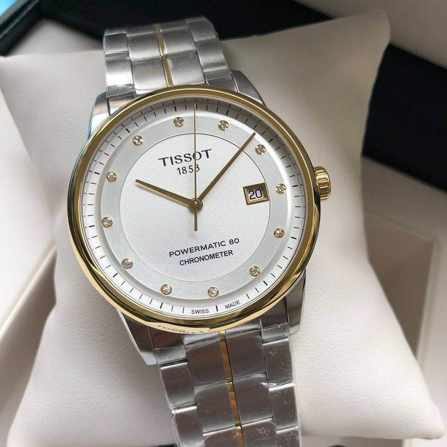 Tissot Luxury Powermatic 80 Silver Dial Silver Steel Strap Watch For Men - T086.408.22.036.00