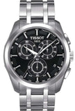 Tissot Couturier Chronograph Black Dial Silver Steel Strap Watch For Men - T035.617.11.051.00