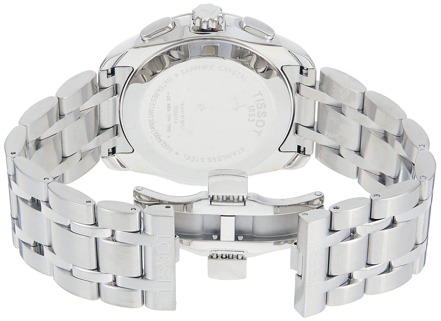 Tissot Couturier Chronograph White Dial Silver Steel Strap Watch For Men - T035.617.11.031.00