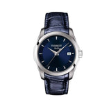 Tissot Couturier Lady Blue Dial Blue Leather Strap Watch for Women - T035.210.16.041.00