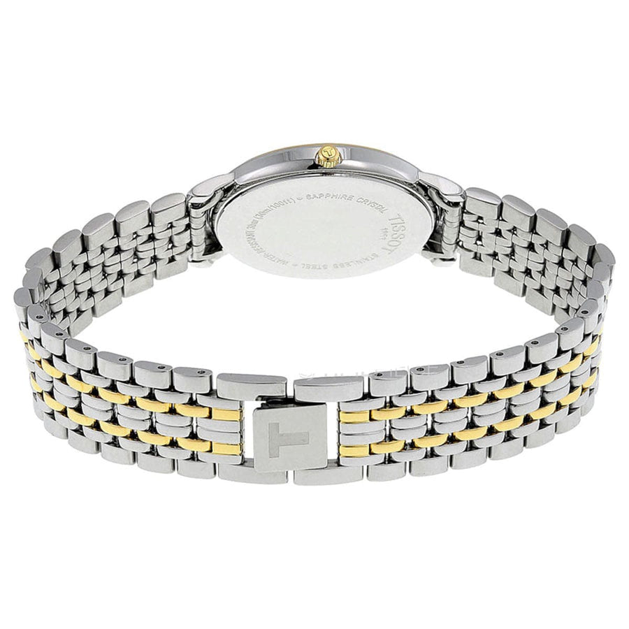 Tissot Desire White Dial Two Tone Mesh Bracelet Two Tone Steel Watch For Men - T52.2.481.31
