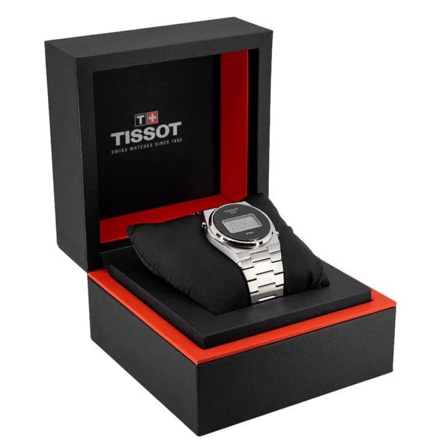 Tissot Digital Quartz Black Dial Silver Steel Strap Watch for Men - T137.463.11.050.00