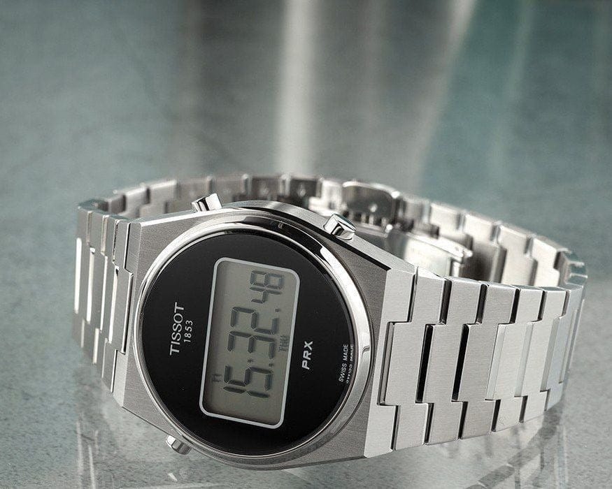 Tissot Digital Quartz Black Dial Silver Steel Strap Watch for Men - T137.463.11.050.00