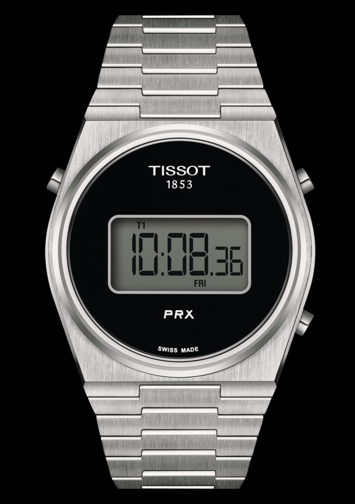 Tissot Digital Quartz Black Dial Silver Steel Strap Watch for Men - T137.463.11.050.00