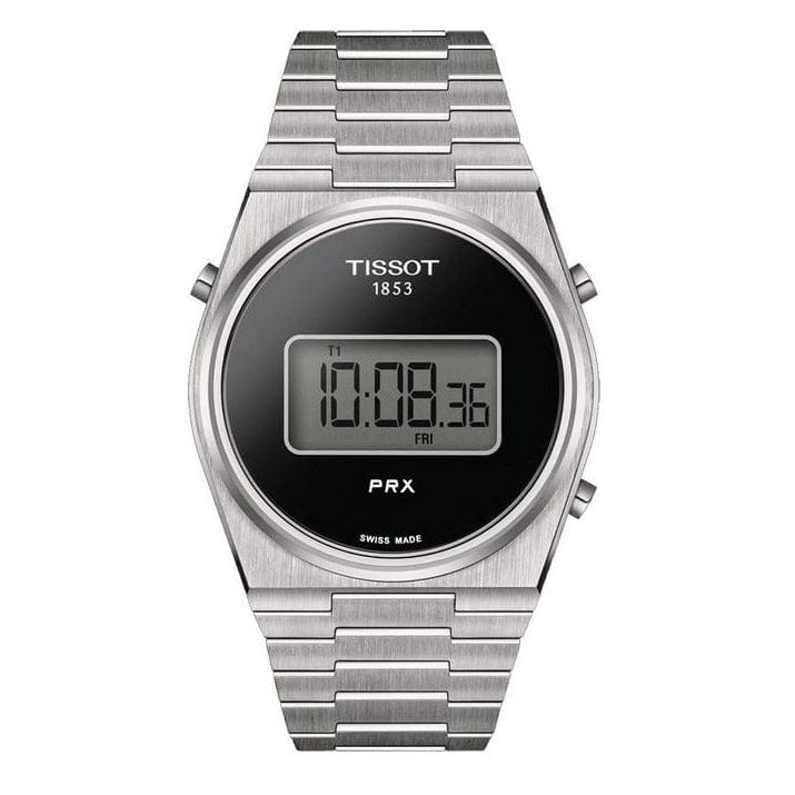 Tissot Digital Quartz Black Dial Silver Steel Strap Watch for Men - T137.463.11.050.00
