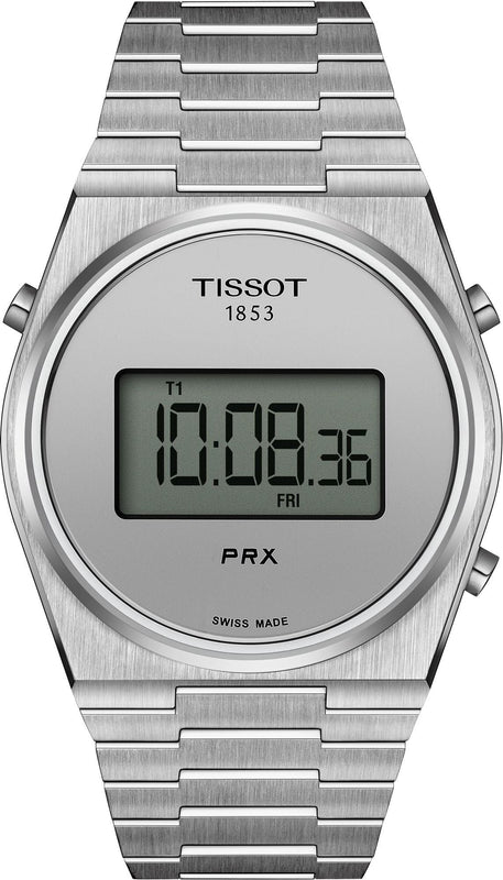 Tissot Digital Quartz Silver Dial Silver Steel Strap Watch for Men - T137.463.11.030.00