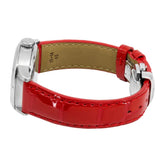 Tissot Chemin Des Tourelles Powermatic 80 Mother of Pearl Dial Red Leather Strap Watch For Women - T099.207.16.118.00