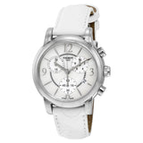 Tissot Dressport Chronograph Mother of Pearl Dial White Leather Strap Watch for Women - T050.217.17.117.00