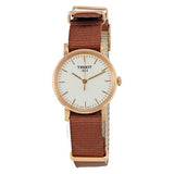 Tissot Everytime Desire White Dial Maroon NATO Strap Watch for Women - T109.210.37.031.00