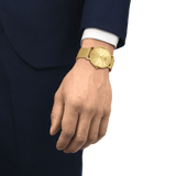 Tissot Everytime Gent Gold Dial Gold Mesh Bracelet Watch for Men - T143.410.33.021.00