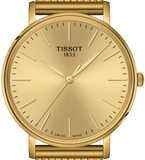 Tissot Everytime Gent Gold Dial Gold Mesh Bracelet Watch for Men - T143.410.33.021.00