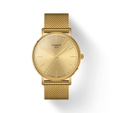Tissot Everytime Gent Gold Dial Gold Mesh Bracelet Watch for Men - T143.410.33.021.00