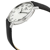 Tissot Everytime Large White Dial Black Leather Strap Watch For Men - T109.610.16.032.00