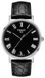 Tissot Everytime Medium Black Dial Black Leather Strap Watch For Men - T109.410.16.053.00