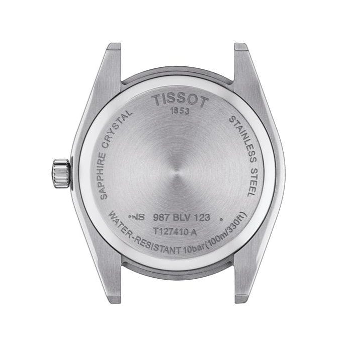 Tissot Gentleman Black Dial Black Leather Strap Watch For Men - T127.410.16.051.00
