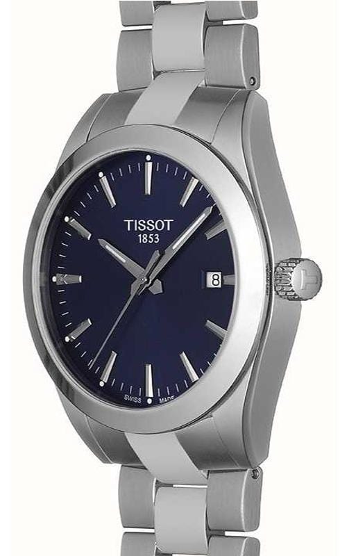 Tissot Gentleman Blue Dial Silver Steel Strap Watch For Men - T127.410.11.041.00