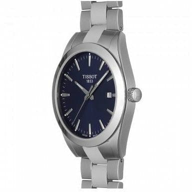 Tissot Gentleman Blue Dial Silver Steel Strap Watch For Men - T127.410.11.041.00