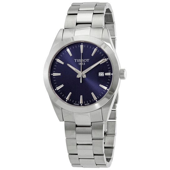 Tissot Gentleman Blue Dial Silver Steel Strap Watch For Men - T127.410.11.041.00