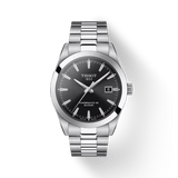 Tissot Gentleman Powermatic 80 Silicium Black Dial Silver Steel Strap Watch For Men - T127.407.11.051.00