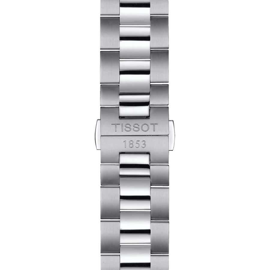 Tissot Gentleman Powermatic 80 Silicium Black Dial Silver Steel Strap Watch For Men - T127.407.11.061.01