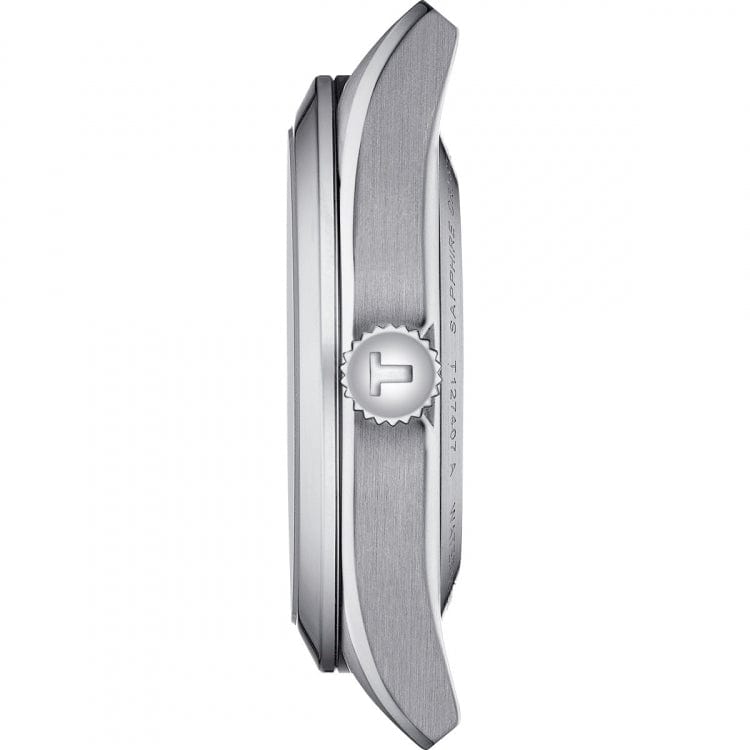 Tissot Gentleman Powermatic 80 Silicium Black Dial Silver Steel Strap Watch For Men - T127.407.11.061.01