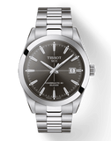 Tissot Gentleman Powermatic 80 Silicium Black Dial Silver Steel Strap Watch For Men - T127.407.11.061.01