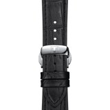 Tissot Gentleman Powermatic 80 Silicium Blue Dial Black Leather Strap Watch For Men - T127.407.16.041.01