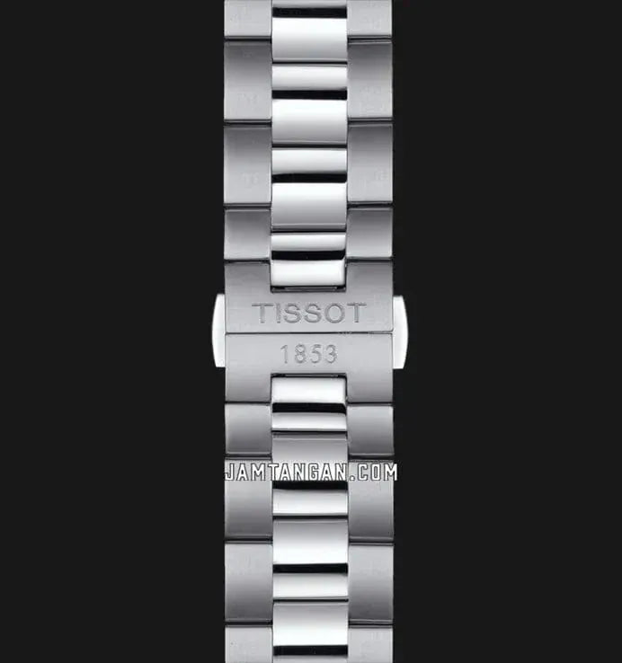 Tissot Gentleman Powermatic 80 Silicium Ice Blue Silver Steel Strap Watch For Men - T127.407.11.351.00