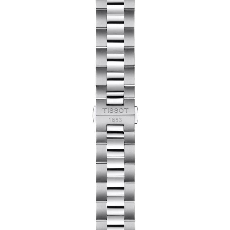 Tissot Gentleman Powermatic 80 Silicium Ice Blue Silver Steel Strap Watch For Men - T127.407.11.351.00