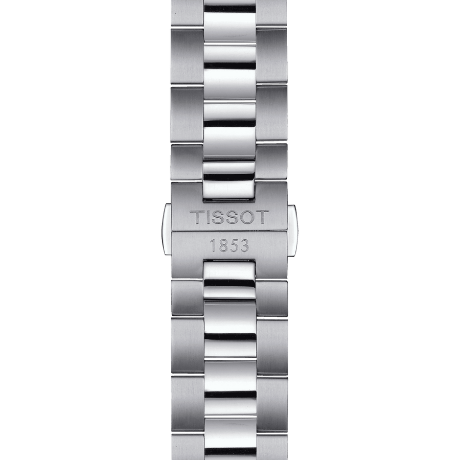 Tissot Gentleman Powermatic 80 Silicium Ice Blue Silver Steel Strap Watch For Men - T127.407.11.351.00