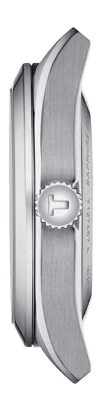 Tissot Gentleman Powermatic 80 Silicium Silver Dial Brown Leather Strap Watch For Men - T127.407.16.031.01