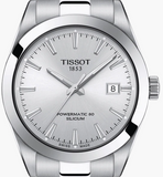 Tissot Gentleman Powermatic 80 Silicium Silver Dial Silver Steel Strap Watch For Men - T127.407.11.031.00