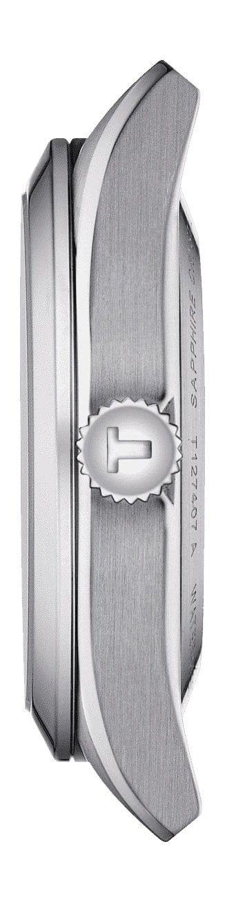 Tissot Gentleman Powermatic 80 Silicium Silver Dial Brown Leather Strap Watch For Men - T127.407.16.031.01