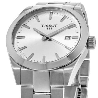 Tissot Gentleman Silver Dial Silver Steel Strap Watch For Men - T127.410.11.031.00