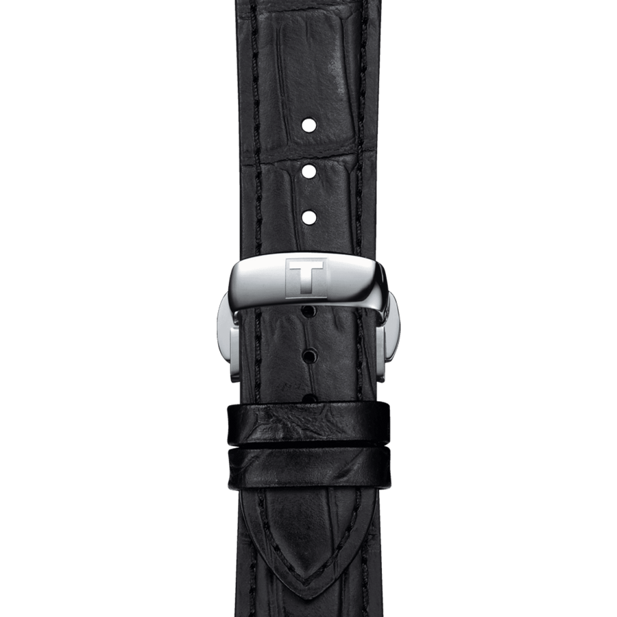 Tissot Gentlemen Blue Dial Black Leather Strap Watch for Men - T127.410.16.041.01